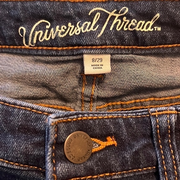 Universal Threads Raw Hem‎ Blue Denim Mini Skirt - Picture 4 of 7